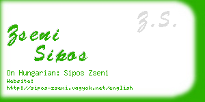 zseni sipos business card